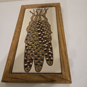 Handcrafted Multicolor Indian Corn Ceramic Tile. Santa Fe Indiam Trading Co